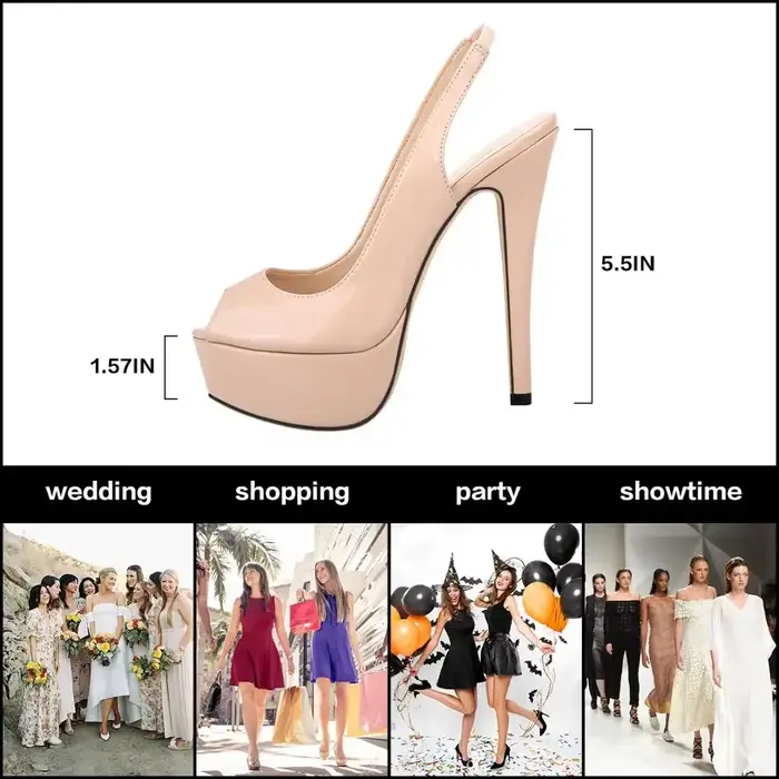 LOSLANDIFEN – sandales à talons Super hauts de 14CM pour femme