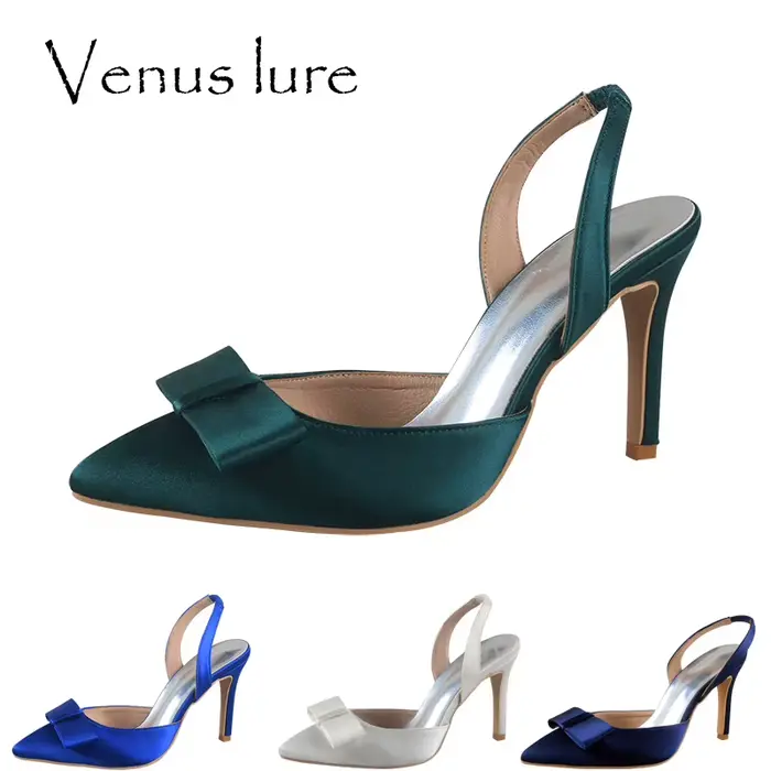 Chaussures personnalisées pour invités de mariage pour femmes, talons bleus, vêtements de fête de mariage, patients, été 2024