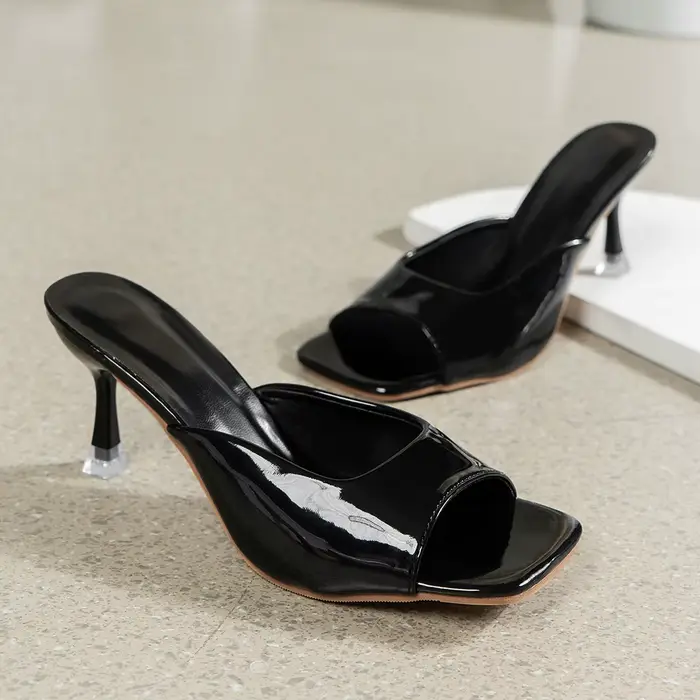 2025 femmes sandales à talons hauts été nouvelle mode bout carré bout ouvert femmes élégant décontra
