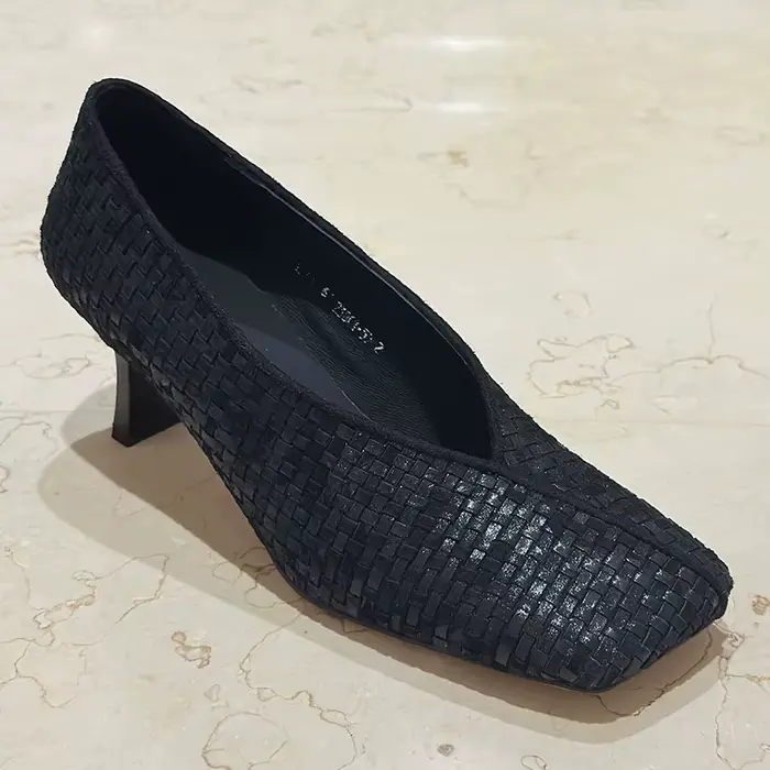 Escarpins pour femmes à bout carré, à talons hauts, de luxe, de créateur, à enfiler, élégants, pour 