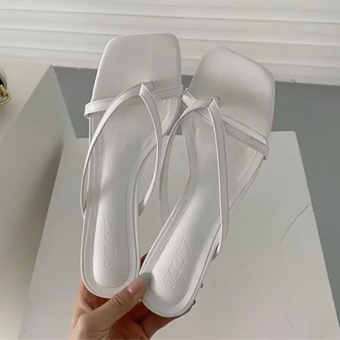Sandales à talons hauts sexy pour femme – Chaussures élégantes et tendance à bout ouvert – Claquettes de luxe pour soirée