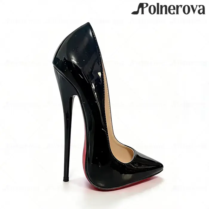 Sandales à nœud en cuir métallisé irisé, talon laqué 16 cm, chaussures d'été style sexy, talons aigu