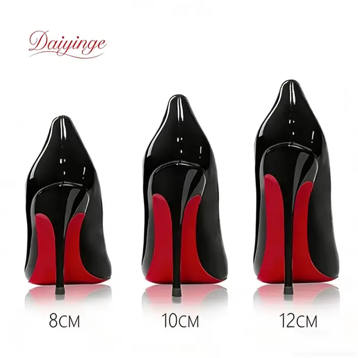 Escarpins à talons hauts pour femme, tendance 2026, en cuir de luxe rouge brillant, à bout pointu, t