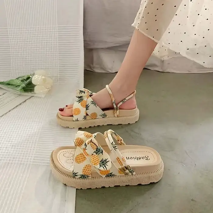 Chaussures pour femmes Style romain sandales en plastique pour femme chaussures en Pvc été 2025 pant