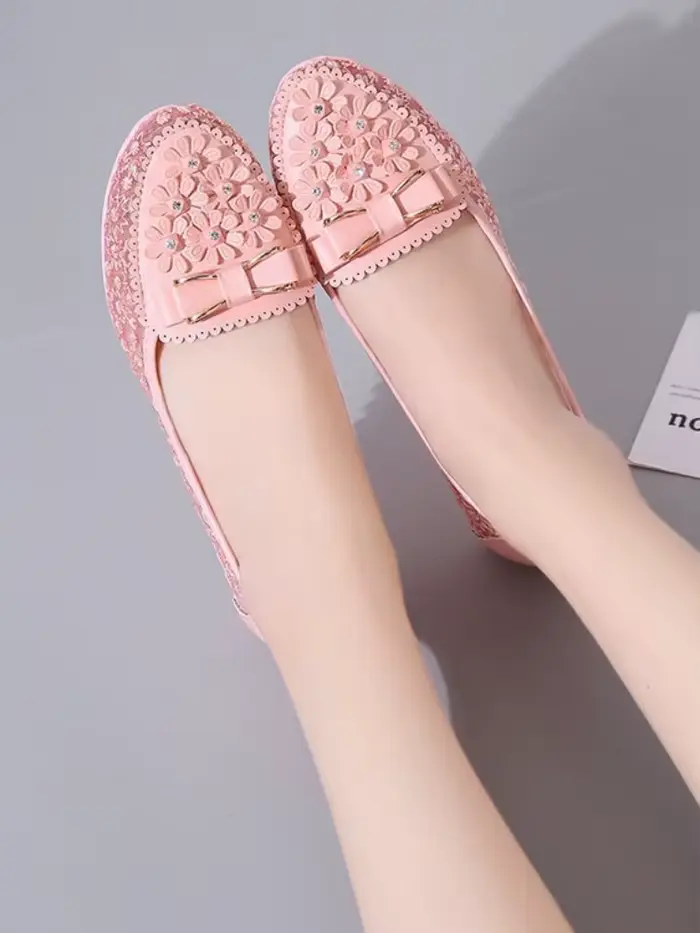 Sandales Respirantes à Plateforme Plate pour Femme, Chaussures d'Été à Enfiler, Mocassins Féminins, 34