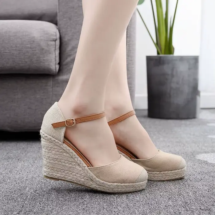 Sandales compensées d'été pour femmes à talon compensé