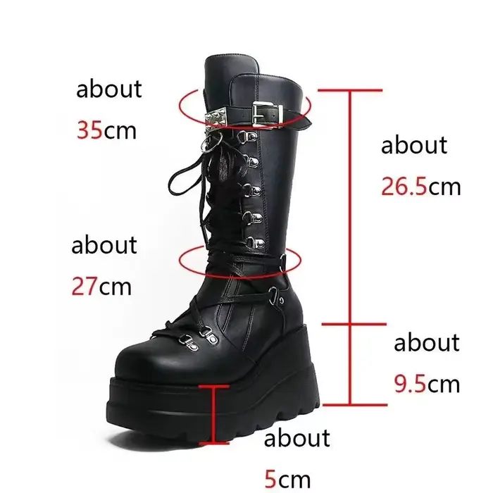 Bottes à plateforme mi-mollet à talons hauts pour femmes