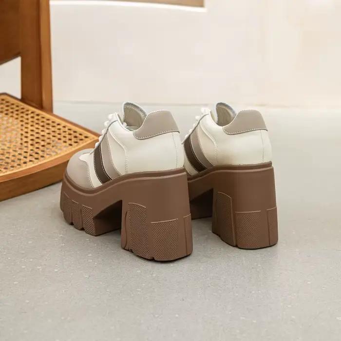 AIYUQI – chaussures à talons hauts pour femmes, en cuir véritable, à lacets, hauteur de 11 cm, coule