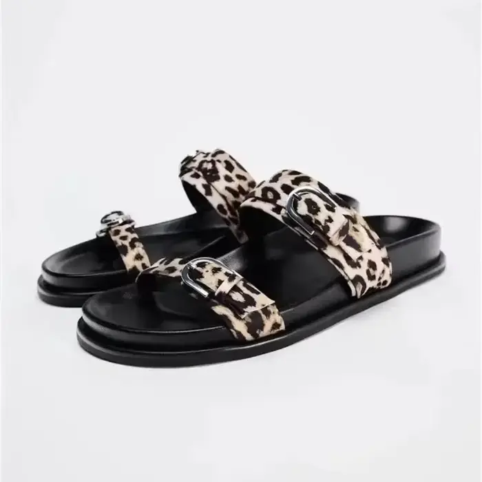 Sandales à plateforme Chic imprimé léopard pour femmes
