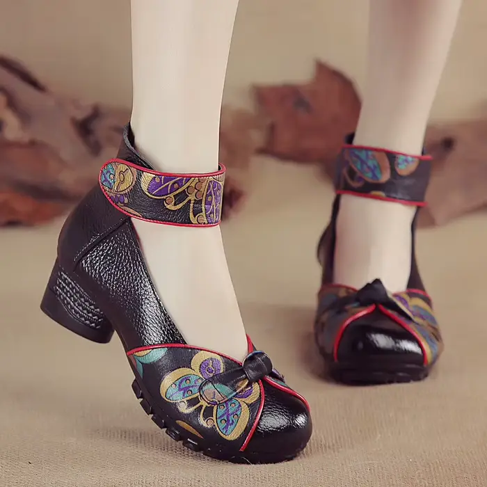 Xiuteng-Escarpins en cuir véritable pour femmes