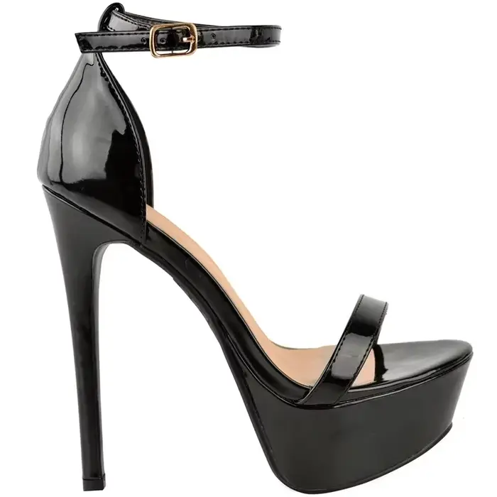 Sandales Sexy en cuir verni pour femmes