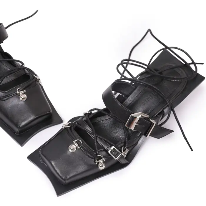 Sandales Design de mode pour femmes, escarpins à bout pointu à bande étroite, chaussures habillées élégantes, marque peu profonde, talons hauts, Mules pour dames