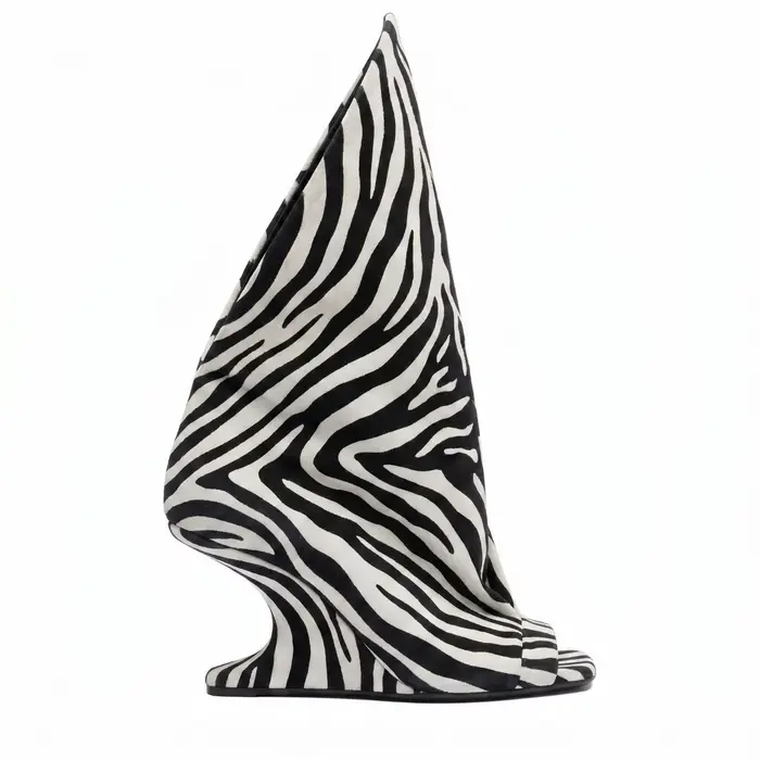Bottines mi-mollet à talon compensé en daim peep toe pour femme, nouvelle collection été 2026, à enf