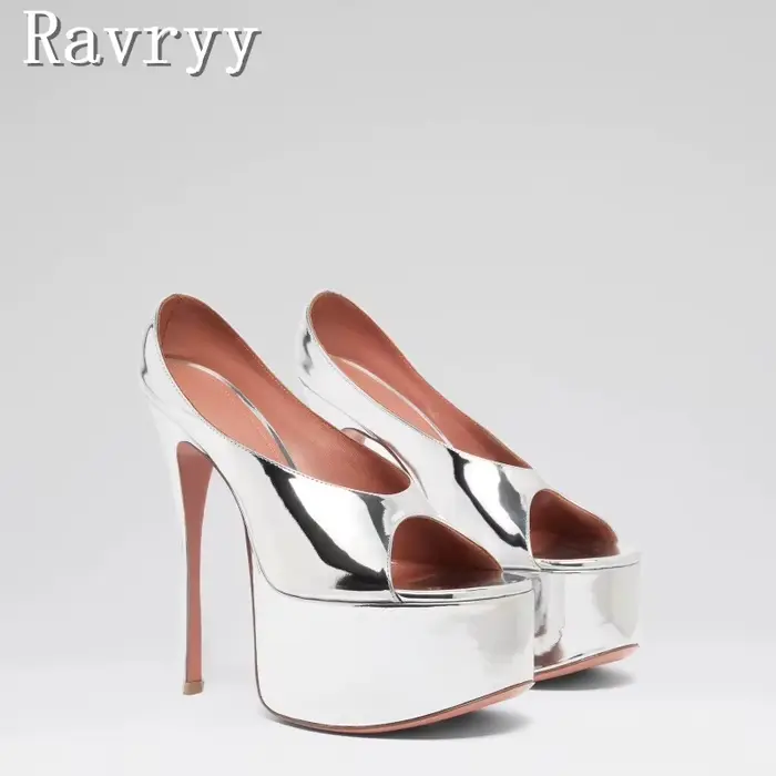 Escarpins à talons hauts et plateforme imperméable pour femmes, chaussures Stiletto à bouche peu pro