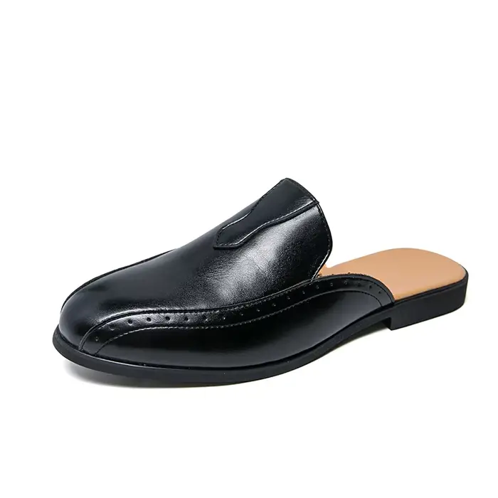 Mules de marque de luxe sandales d'été italiennes mocassins demi-chaussures mocassins en cuir chauss