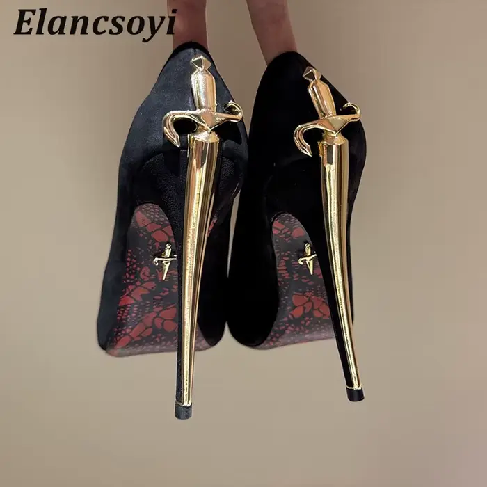 Escarpins en cuir véritable pour femmes