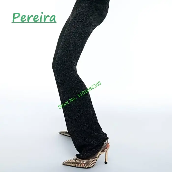 Escarpins tendance dorés pour femmes