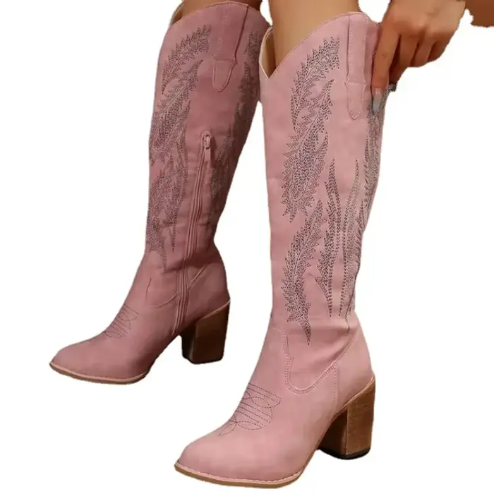 Bottes de cowboy au genou pour femmes