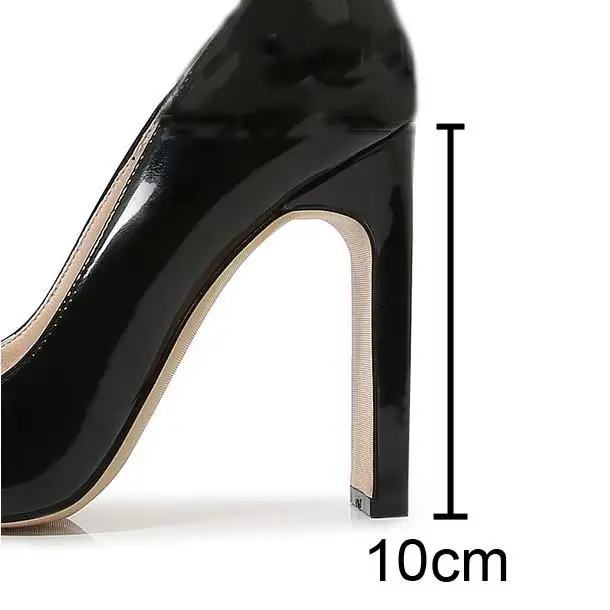 Escarpins en cuir verni à talons hauts pour femmes