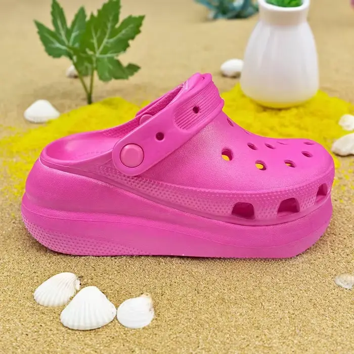 Sandales et pantoufles pour femmes à talon épais en EVA, antidérapantes, souples, à bout couvert, po