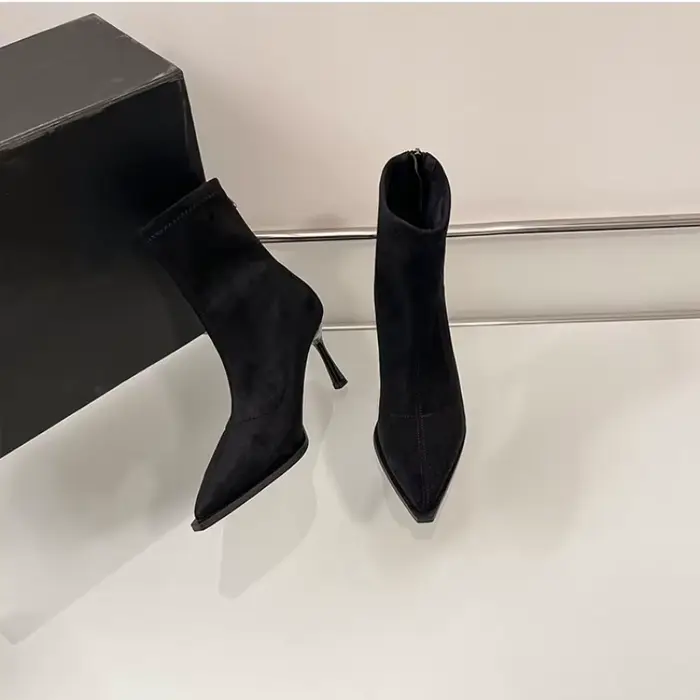 Bottines à talons hauts et bout pointu pour femmes