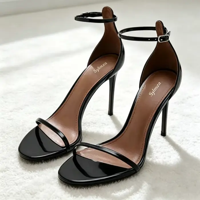 Sandales à talons noirs Sexy pour femmes